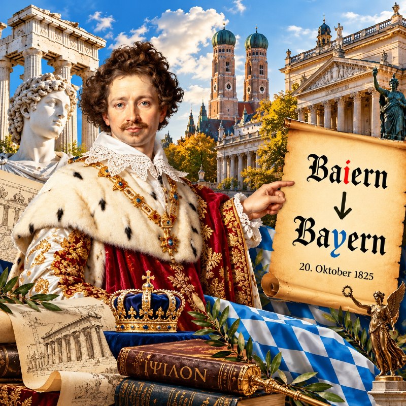 🇩🇪 Ровно 201 год назад, 20 октября 1825 года, в Баварии произошло важное событие!